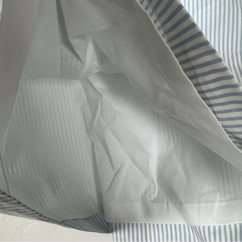 J Crew Dress Pinstripe Print Nautical Blue White Lined Cotton Knit Classic Retro - Picture 8 of 11